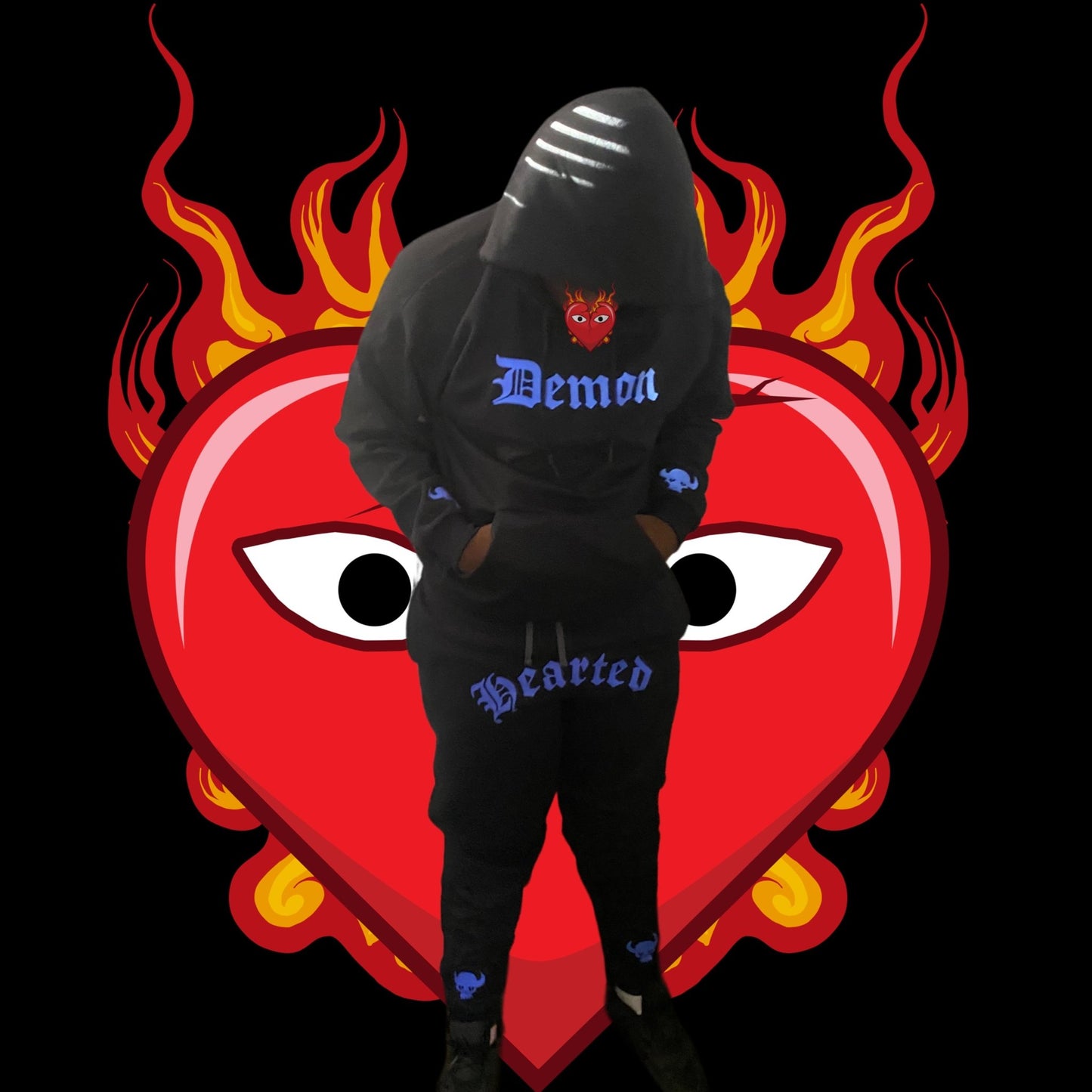 Demon Hearted Hooded SweatSuit