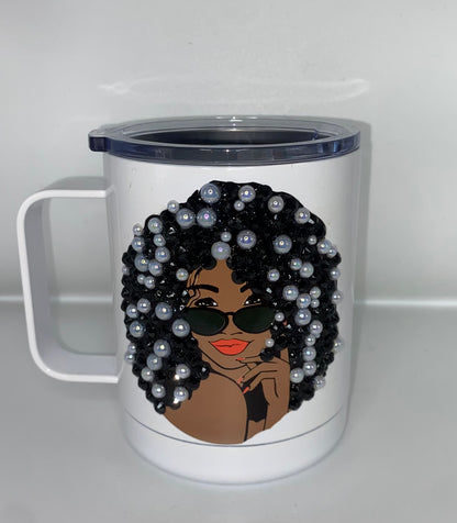 Blinged Coffee Mug/ personalized mugs With Lid