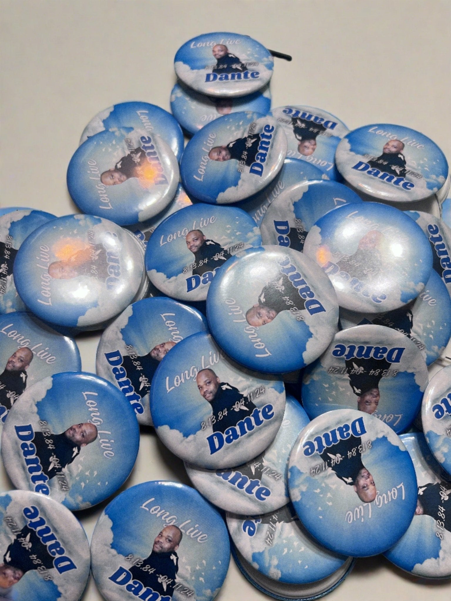 custom memorial buttons to keep the memory of your loved one alive