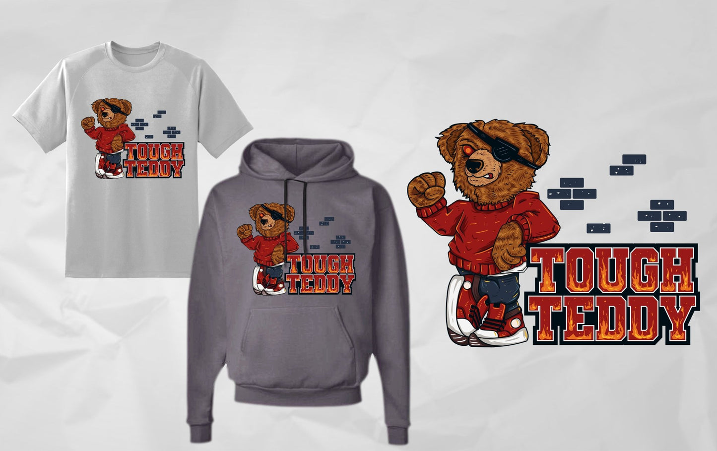 TOUGH TEDDY GRAPHIC TSHIRT (UNISEX)