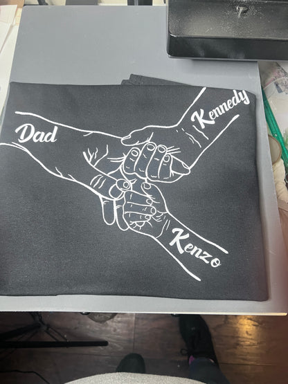 Father and Child holding hands T-shirt