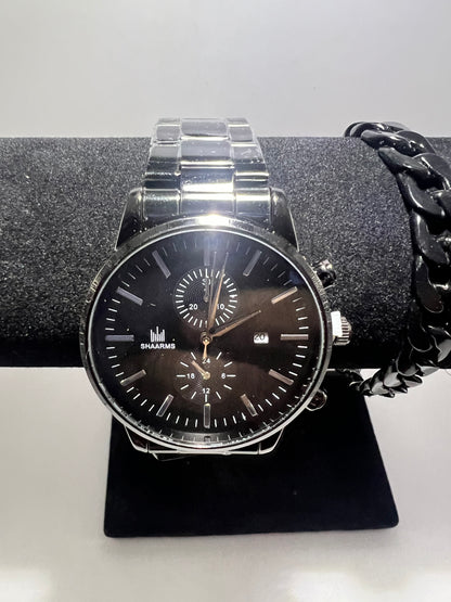 Men’s Black Stainless Steel Watch