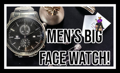 Men’s Black Stainless Steel Watch