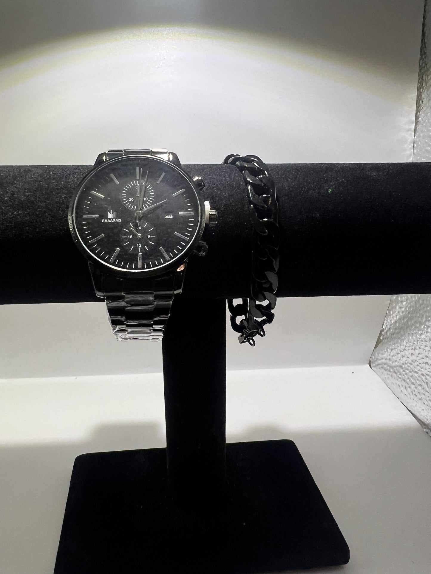 Men’s Black Stainless Steel Watch